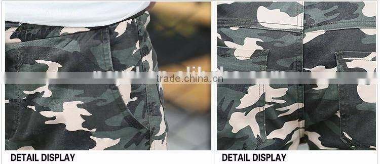 Fashion wholesale custom mens casual camo pants cheap army print pants men