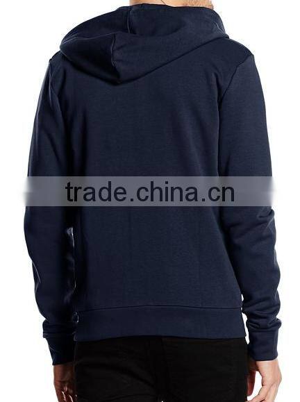 Men's Basic Zip Through Long Sleeve Hoodie