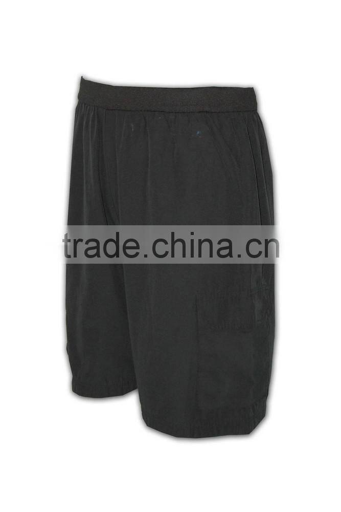 muti pockets black casual mens elastic bermuda