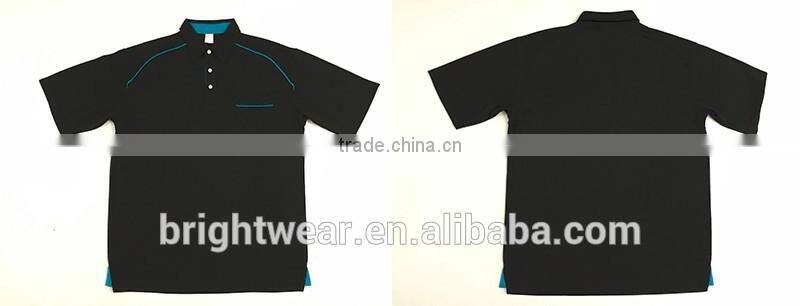 Hot sale 100% polyester contrast color short sleeve workwear polo shirt