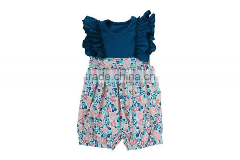 New designs baby 0-3T cotton ruffle romper kids boutique lovely summer romper