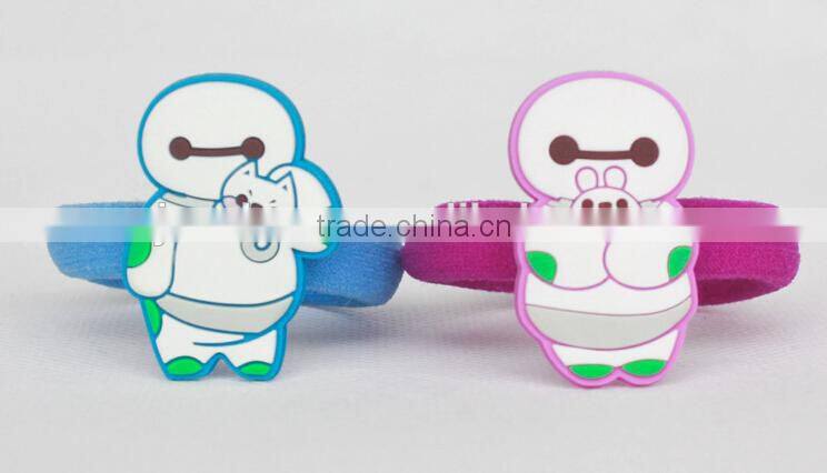 Big hero baymax cartoon characters decorative elastic hair tie for kids