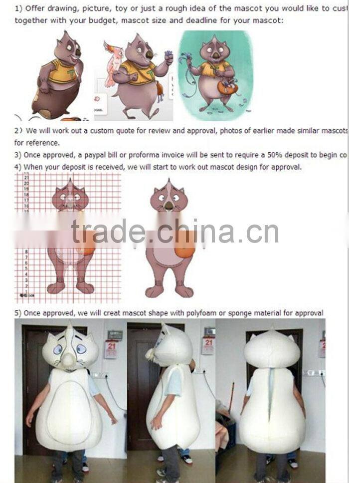 EVA plush material adult dragon costume blue dragon mascot costume