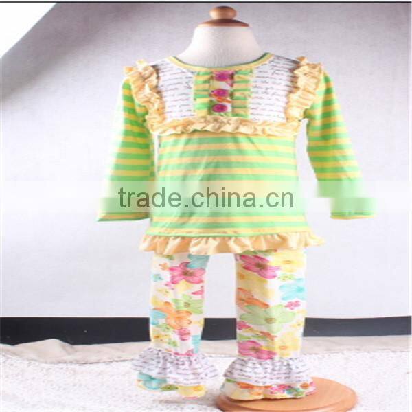 Fancy Kids Brand Name Designer Clothing Bulk Buy Chevron Top And Casual Ruffle Pant Plus Size Wholesale Children Clothing