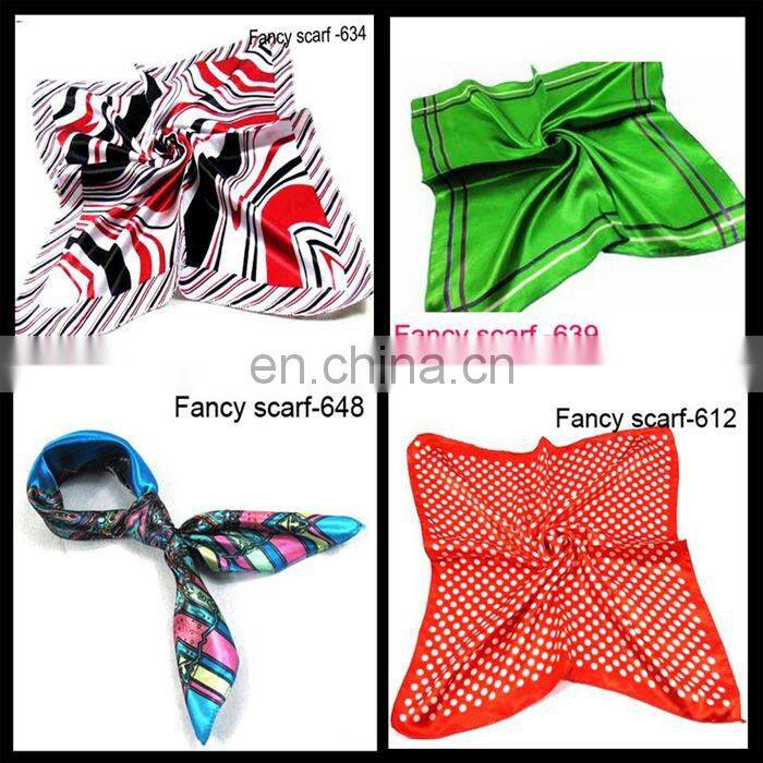 Fashion silk feeling satin scarf for lady