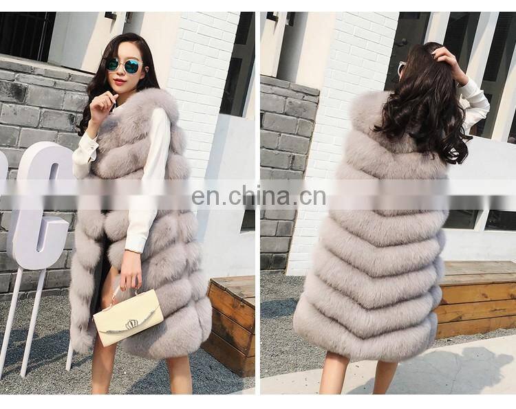Top Grade Hot Sale Supplier Winter Vest Real Fox Fur Gilet Luxury Fancy Vest for Women
