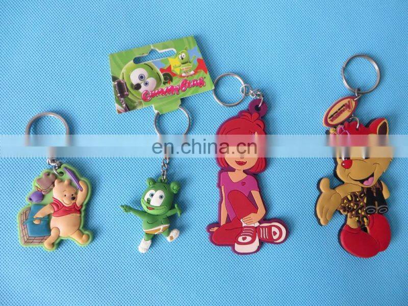 Custom soft PVC keychain/keyring for wholesale
