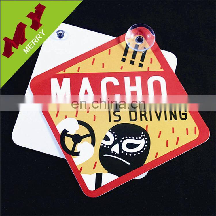 Car gifts custom plastic car sign / warning sign