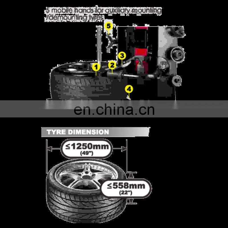 TIRE CHANGER U-239 WHIT WHEEL CLAMPING BY CENTERING FLANGE