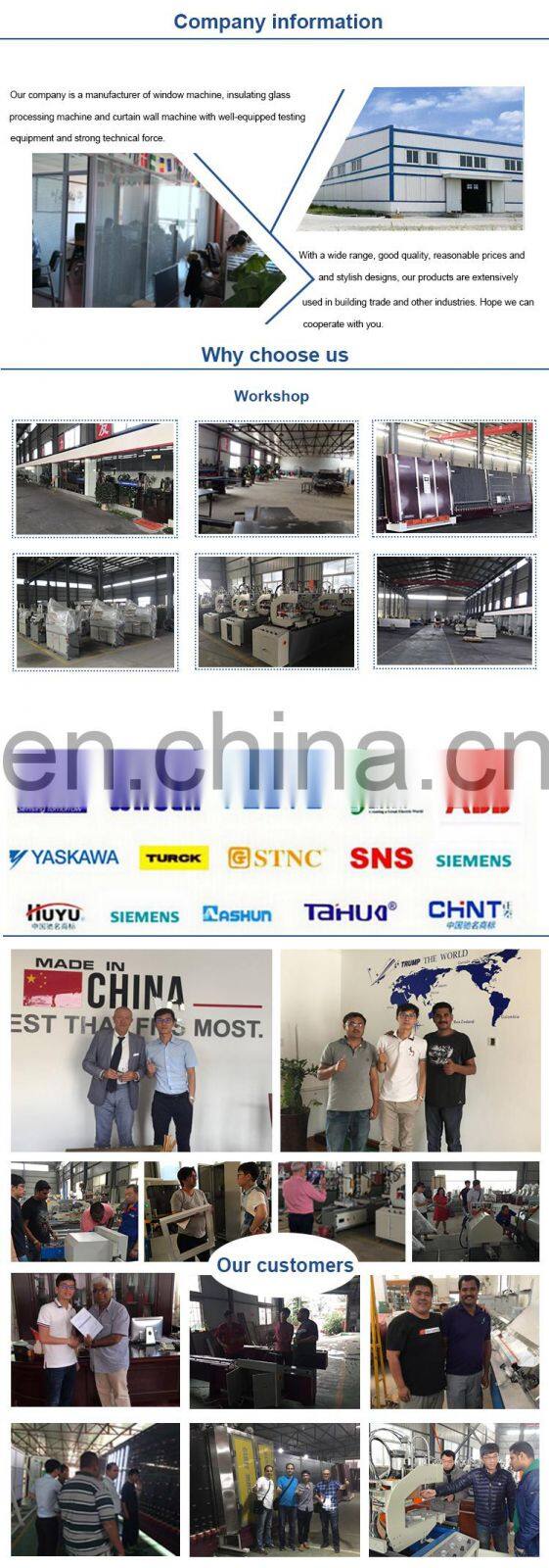 CNC four corner crimping machine for aluminum window door making