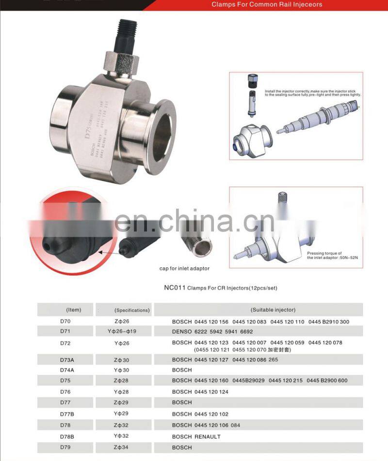 Common Rail Injector Clamp Holder Common Rail Injector Repair Tools