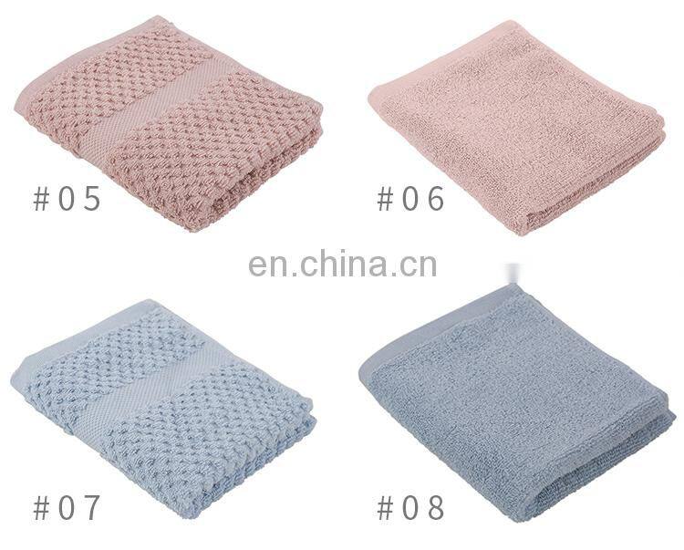 2018 High absorbent organic cotton plain woven rectangle figured beach face towels
