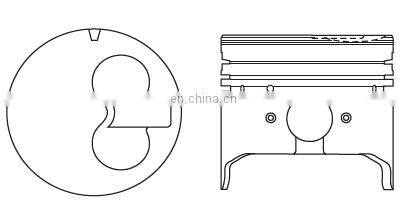 Engine piston kit CL Piston 3 Cyl Bore Dia. 76.00mm 993CC Ring 13011-87717 1310187725 13101-87727 13102-87712 13101-87725