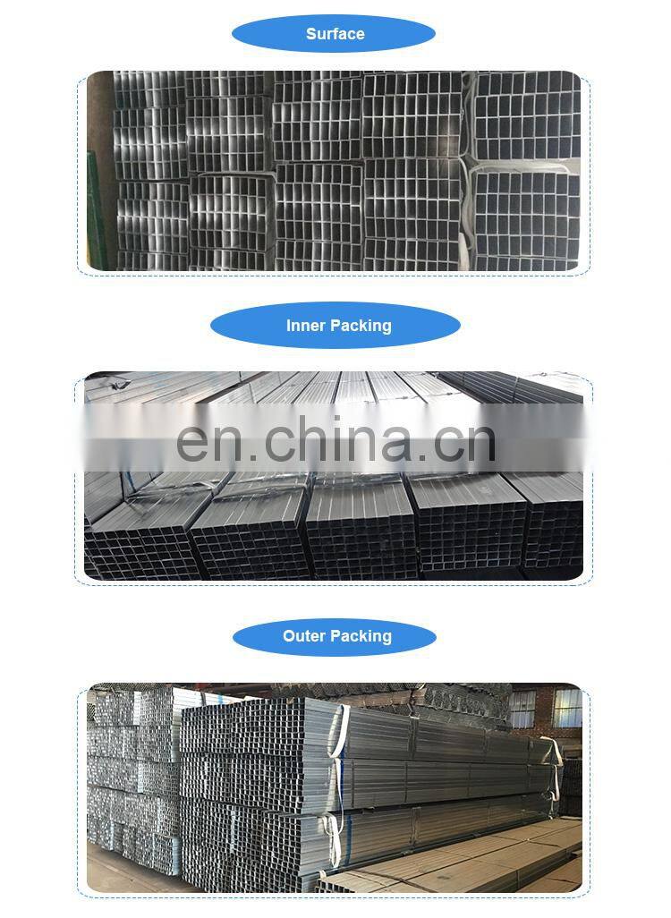 75*75mm Q195 welded carbon galvanized square tube gi square iron pipes