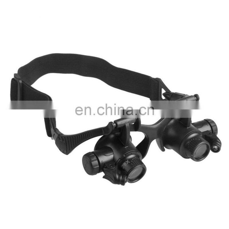 Hot 10X 15X 20X 25X magnifying Glass Double LED Lights Eye Glasses Lens Magnifier Loupe Jeweler Watch Repair Tools