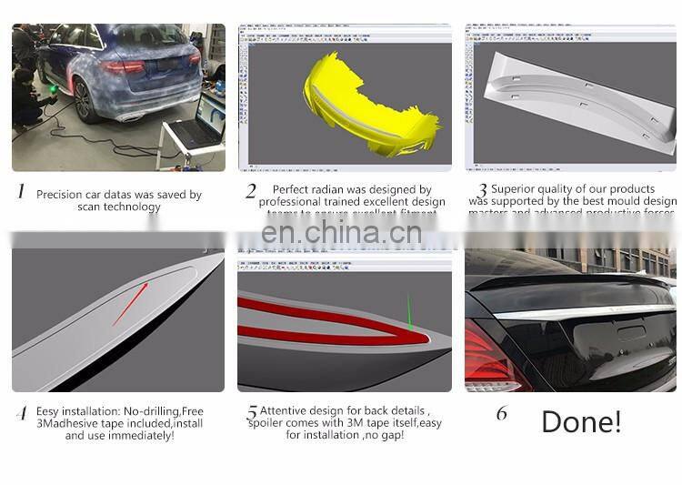 E-Class W213 Carbon fiber Rear Trunk Spoiler for Mercedes E200 E350 E63 AMG Sedan 16-17