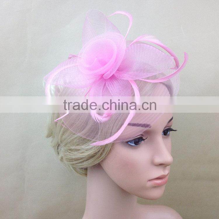 Mini Hat Base Hair Clip Fascinator/Bridal Feather Fascinator Wholesale