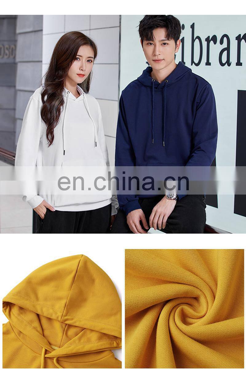 2021 Christmas wholesale high quality fashion trend white 100% cotton unisex large hoodie printing custom hoodie