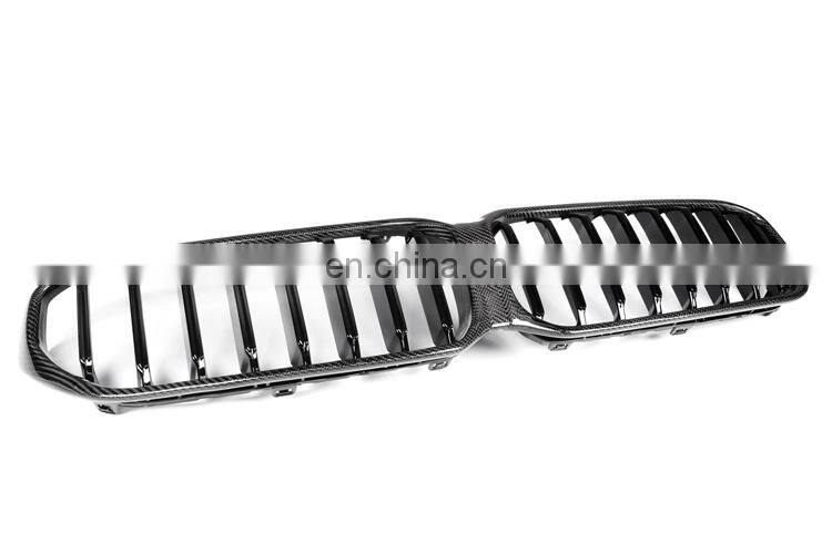 1-slat carbon fiber front grille mesh for BMW 5 series G30 G31 LCI 2020-2022