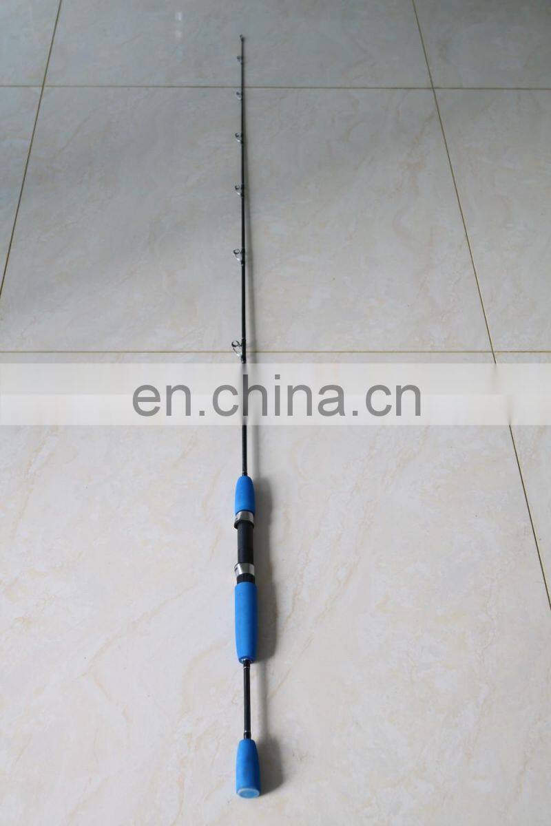 One section 1.8m Jigging Lure Spinning Solid Carbon Fishing Rod with Blue Handle