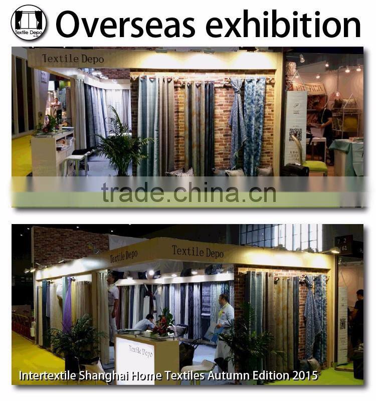 Flame retardant heat reduction continuous curtain fabric made from polyester