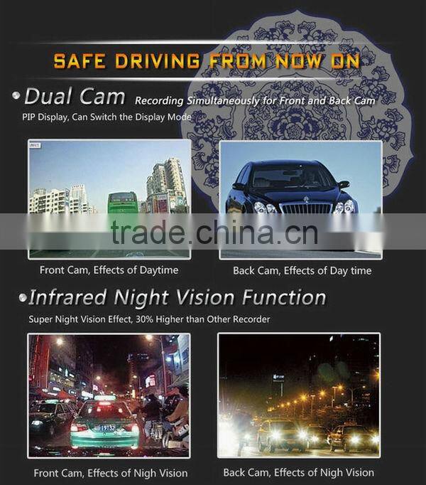 Dual Len G-sensor car DVR HD