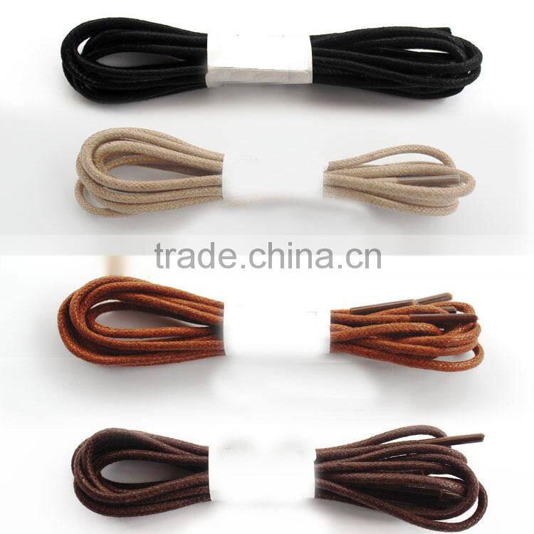 Special shoelace apricot leather shoes