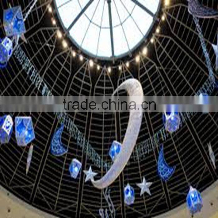 Hanging Decoration Ramadan Moon with Star Decoration for Shopping Mall