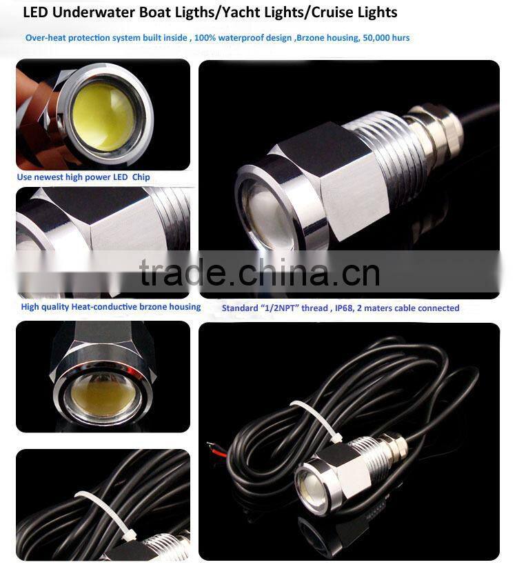 3W LED yacht lights,drain plug lights TDDP IP68