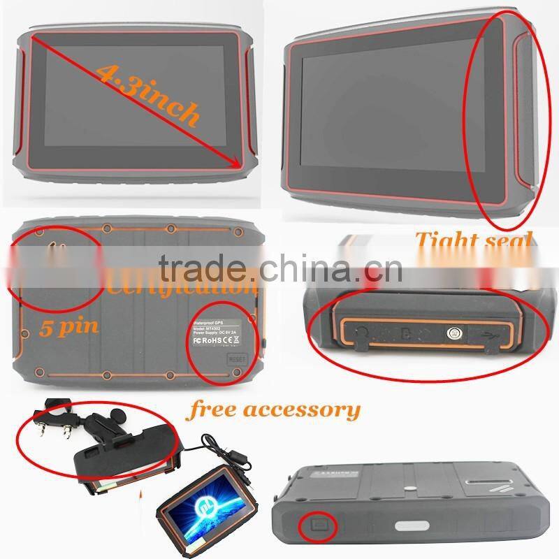 2016 Newest portable watrproof gps navigator with multinational map