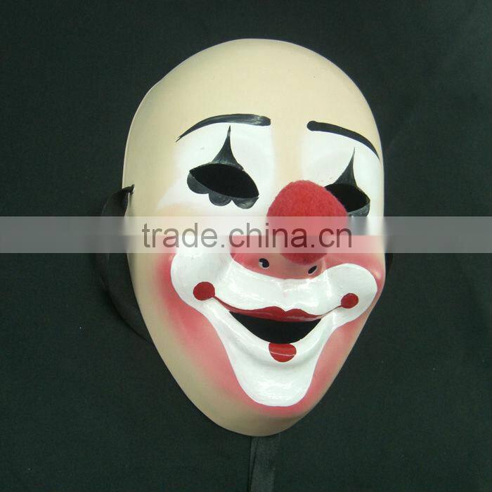 Comedic Joker Masque Big Red Nose Hand Painted For Masquerade