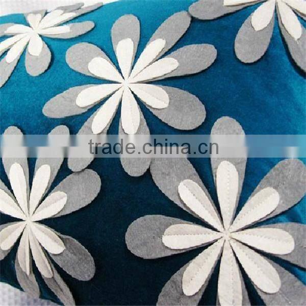 100% cotton soft material plain design flower printed japan cushion