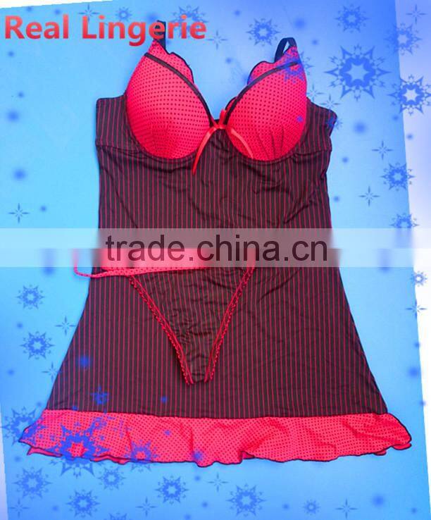 Shadow Stripe Printed Microfiber Babydolls