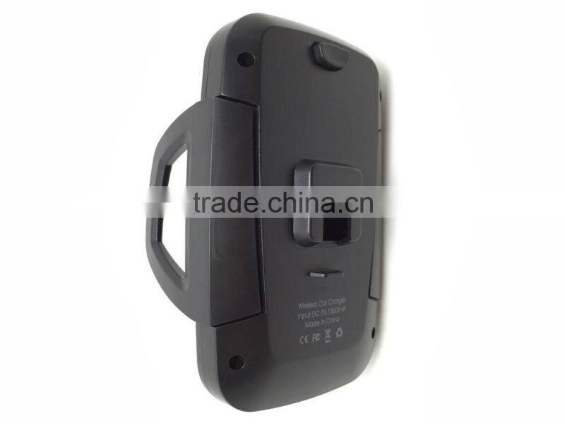 360 Degrees Rotating 3-coil Qi wireless Car Charger, Portable Car Battary Charger