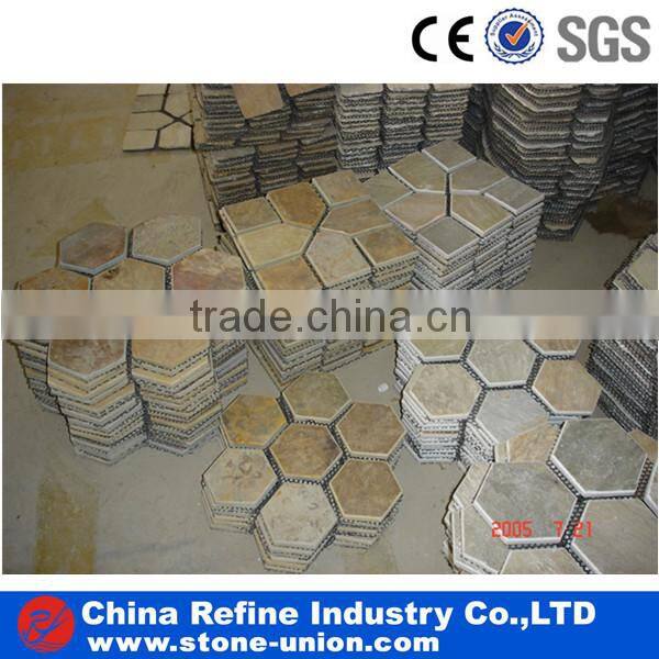Flagstone mat mesh paving stone