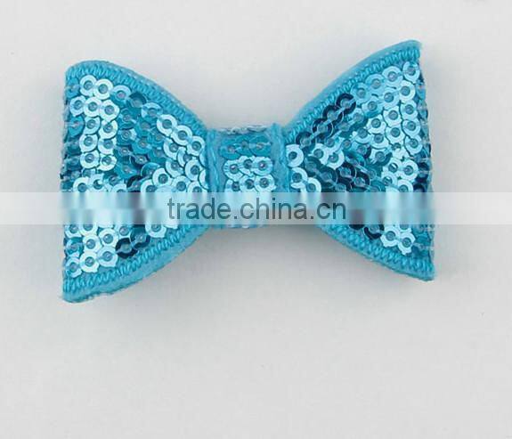 2015 New baby sequin hair bow with clip children hair accessories boutique big glitter hair bow ! CB-3667