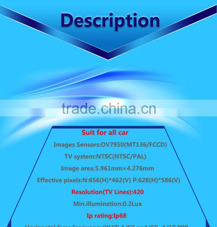 China manufacturer factory price car plate frame car rear view camera