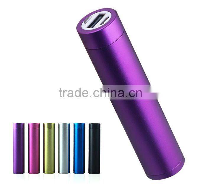 AWC317 Custom Logo Tube 18650 battery charger power bank 2600mah universal portable
