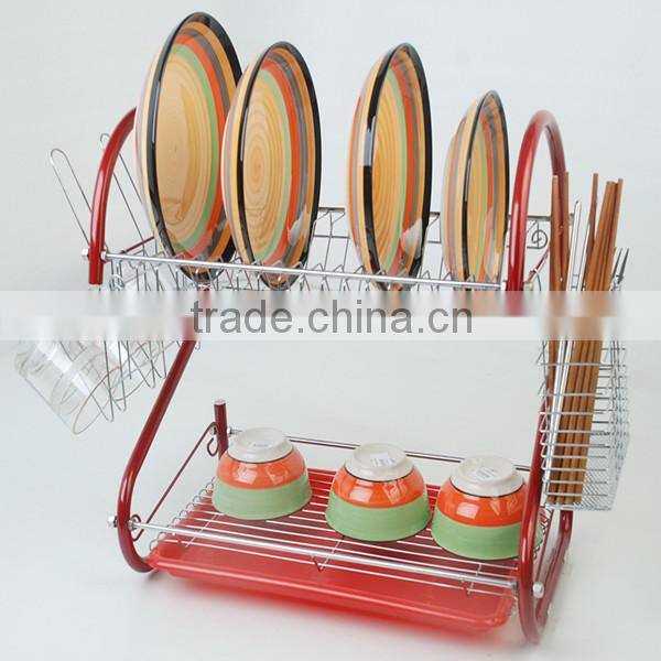 best sale 2 tiers metal wire Dish rack