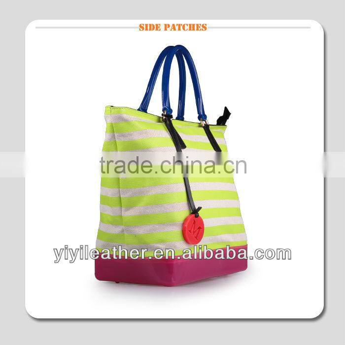 M122-2013 hot sale canvas jelly candy bag,plastic fashion handbag