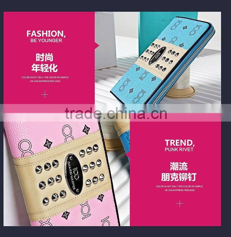 Fashion Trends Rviet clutch women wallet bag China supplier