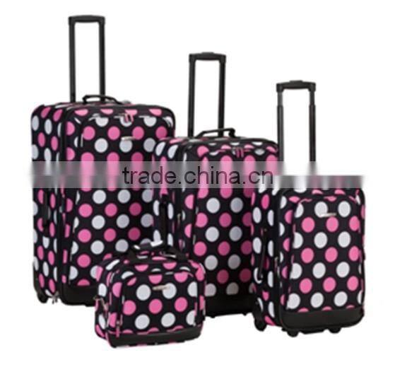 closeout stock stocklot overstock 3pcs 4pcs printed upright trolley luggage set