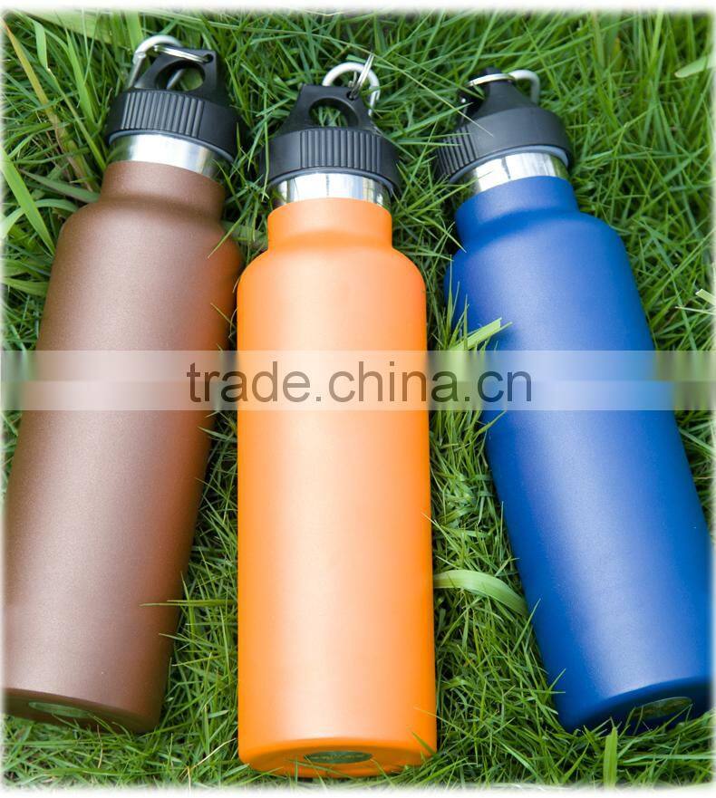 Outdoor travel sport 600ml vacuum double wall stainless steel water bottle