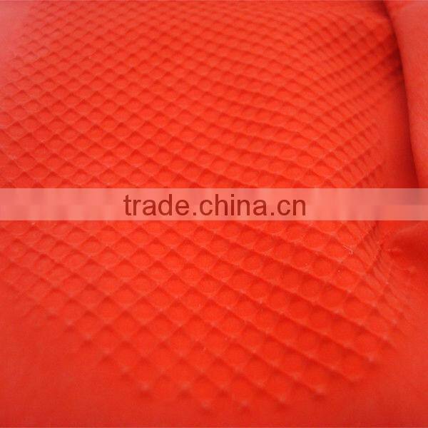 Boxi-High quality red extended paragraph inside with cotton latex cleaning gloves