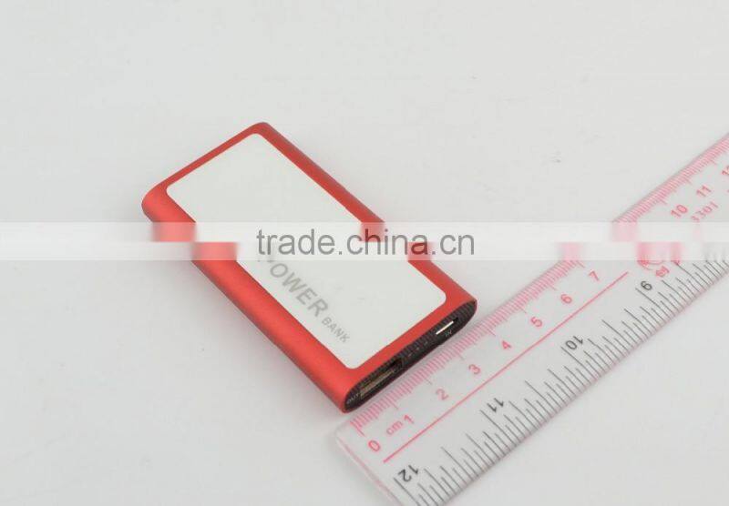 mini metal slim power bank with company logo print service best price on Alibaba golden supplier