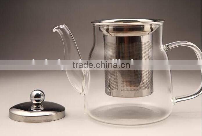 Quality Assured With Strainer Glass Pot With lid Glass Tea Pot warmer