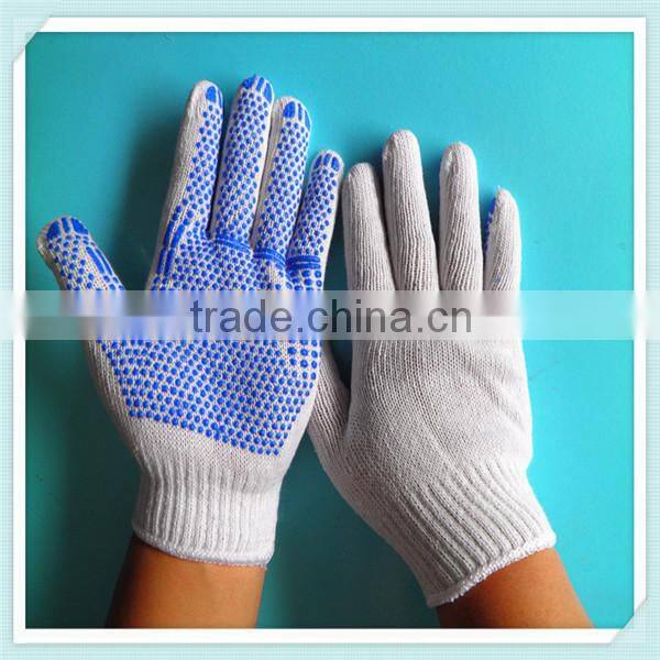 china pvc dotted cotton gloves