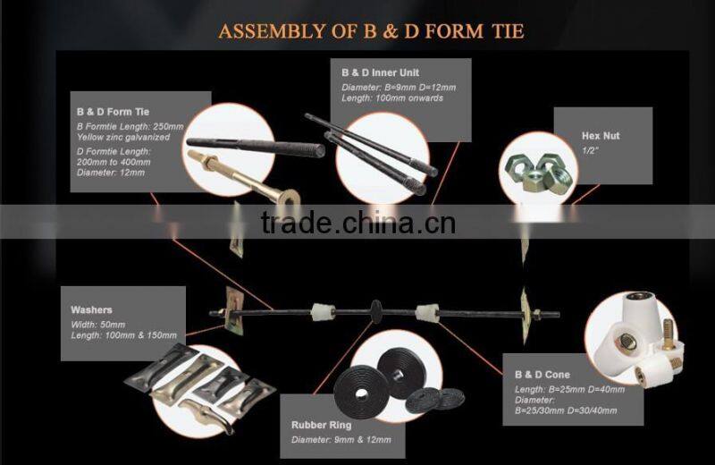 B & D Form Tie rod wing clip washer 14mm