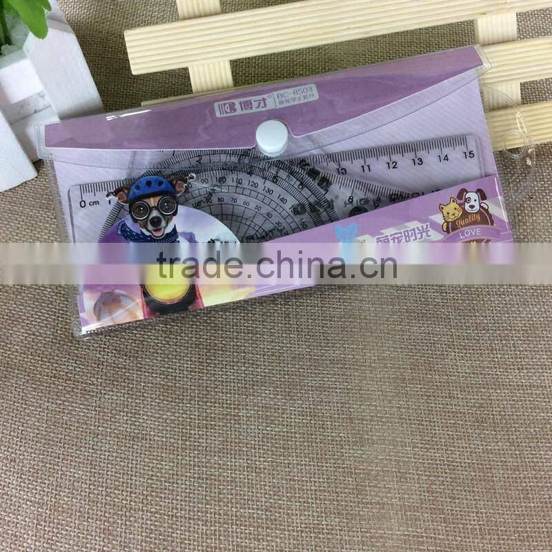 High Qulity Factory Direct Sale Plastic Student ruler set
