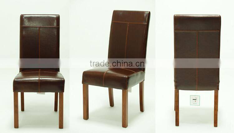 Hot sell Modern High Back Genuine Leather dining chair/ Restaurant side chair/Meeting chair(KY-025)
